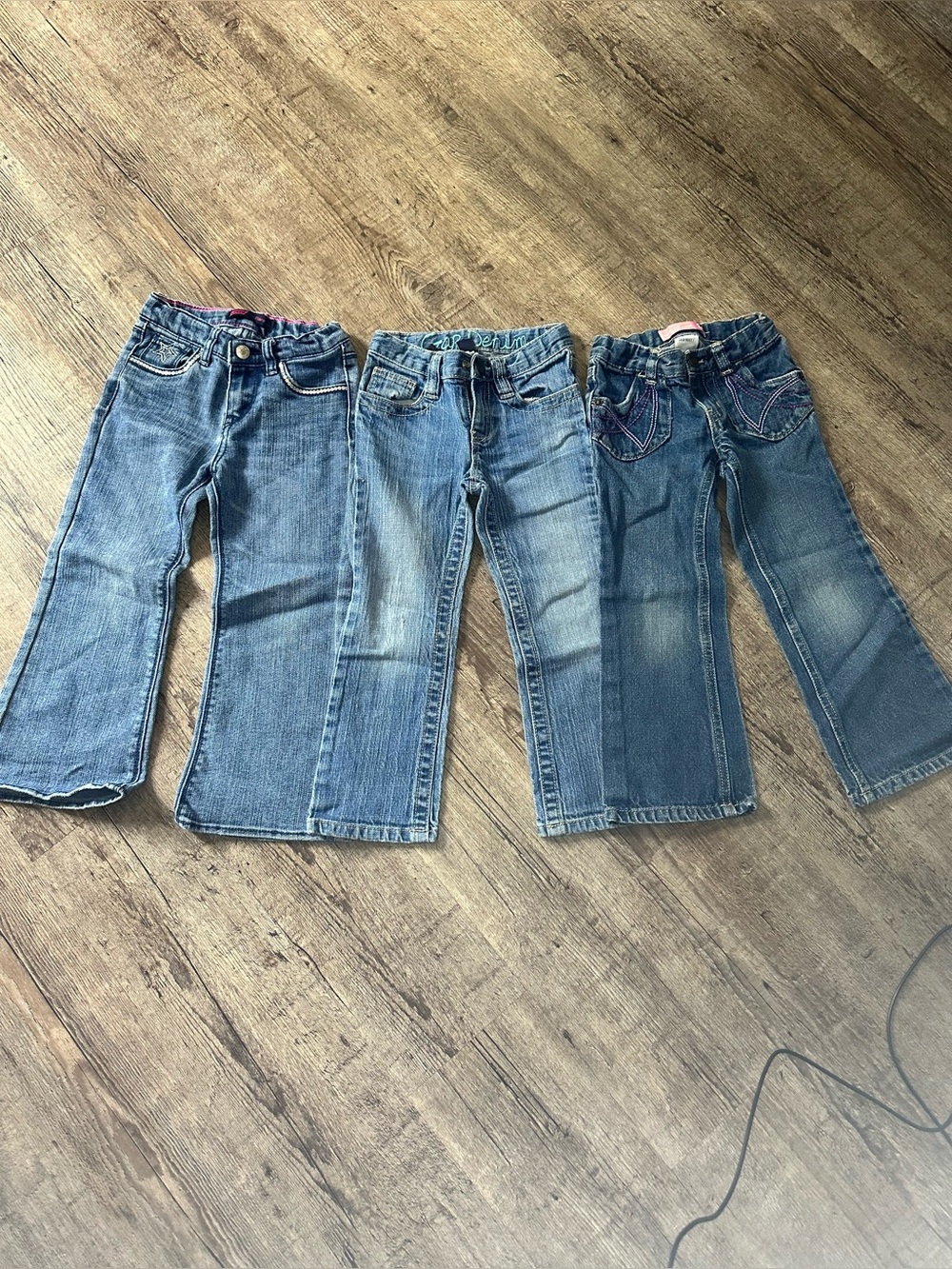 Lot of 3 Girls 4T Jeans: Levi’s Flare, Baby Gap, & Old Navy - Adjustable